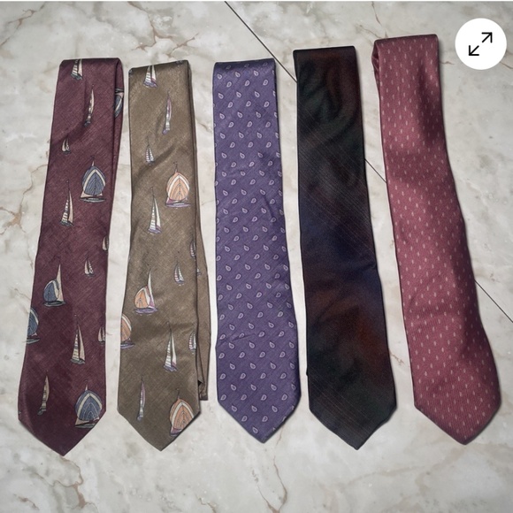 LOT of 5 Vintage Alexander Julian Bespoke Men's Silk Neck Ties 55-58L 3W - Picture 1 of 2